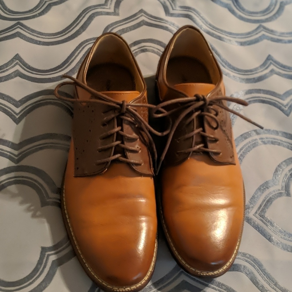 ROBERT DAVID MEN SADDLE BROGUE BROWN SZ 9 1/2